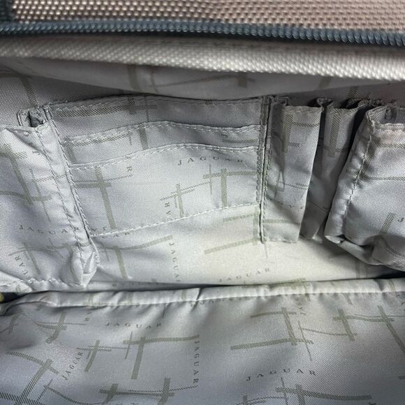 Jaguar Heavy duty Brown & Black fabric Medium duffle bag silver tone hardwares - Picture 13 of 14